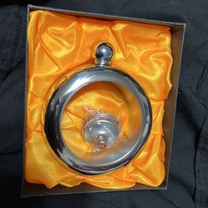 Stainless Steel Flask with Funnel. NWOT